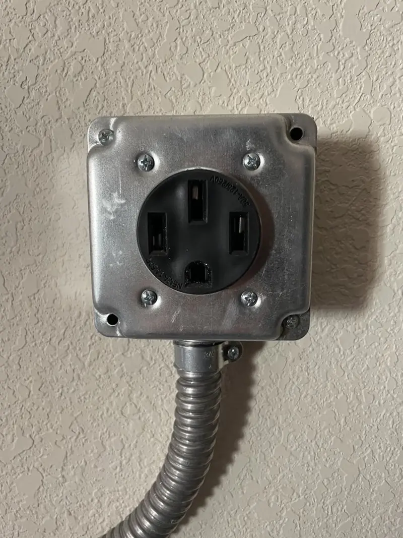 NEMA 14-50 outlet installed for Electrical Panel Upgrade in Madeira
